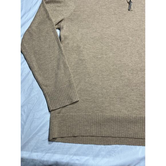 Smartwool Men’s XL Beige Quarter Zip Sweater Polyester Merino Wool Nylon - Picture 3 of 8